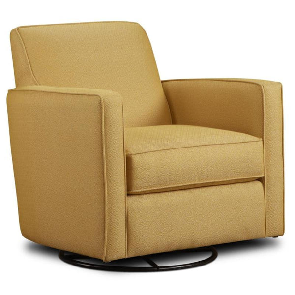 Fusion Furniture Swivel Glider Fabric Accent Chair 402-GGold Mine Citrine IMAGE 1