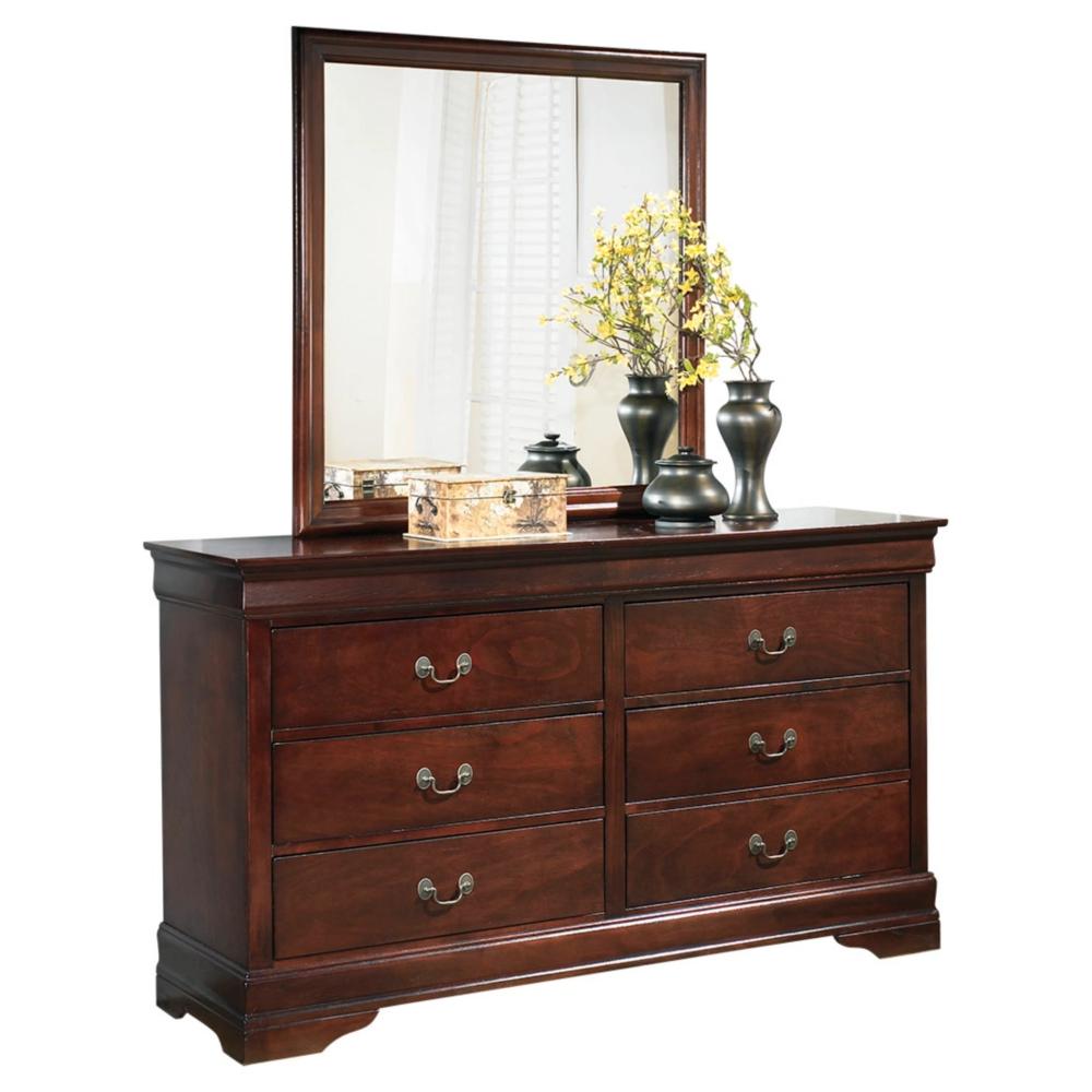 ashely furniture dresser Ashley Furniture Alisdair Reddish Brown Dresser and Mirror