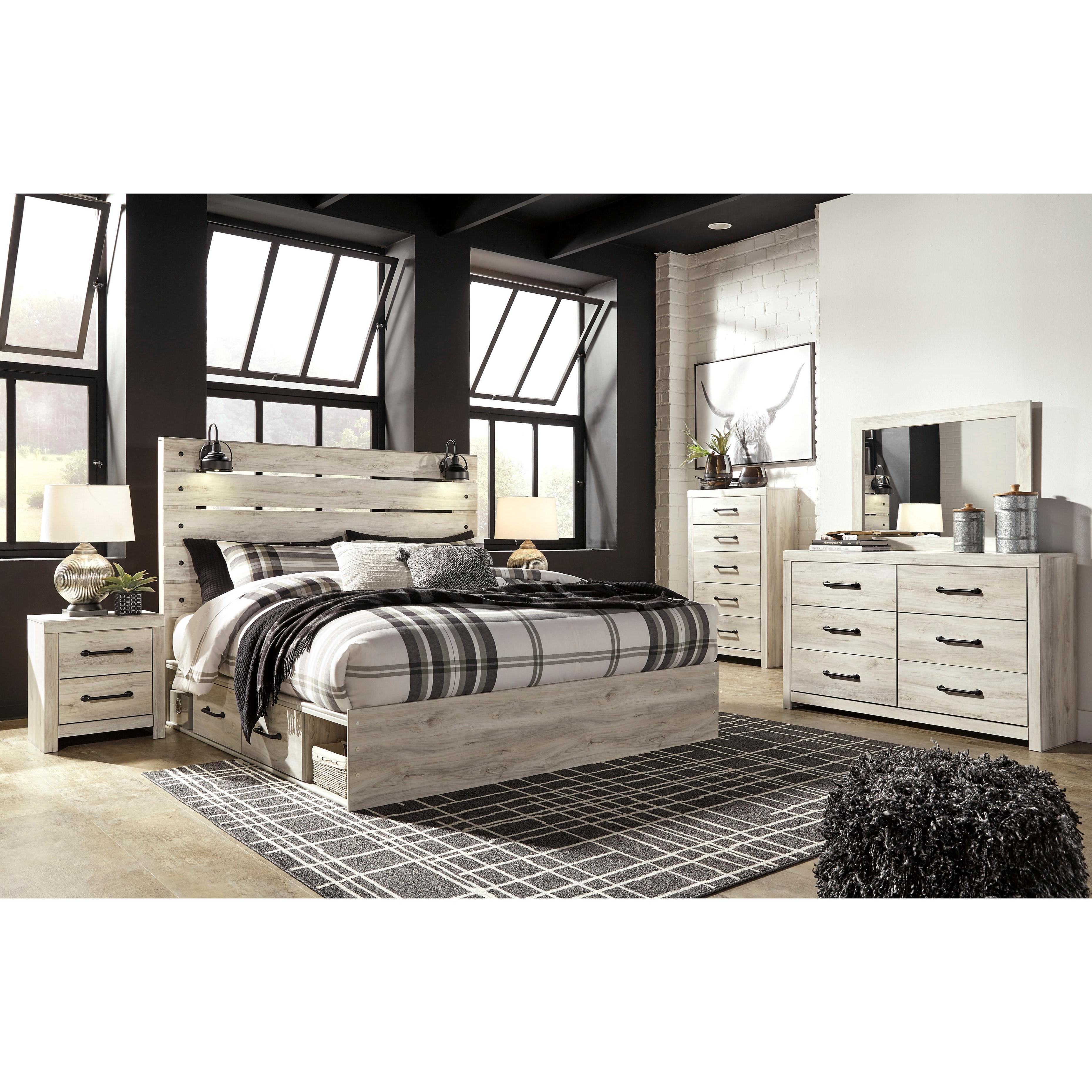 Signature Design by Ashley Cambeck B192B52 6 pc King Panel Storage Bed