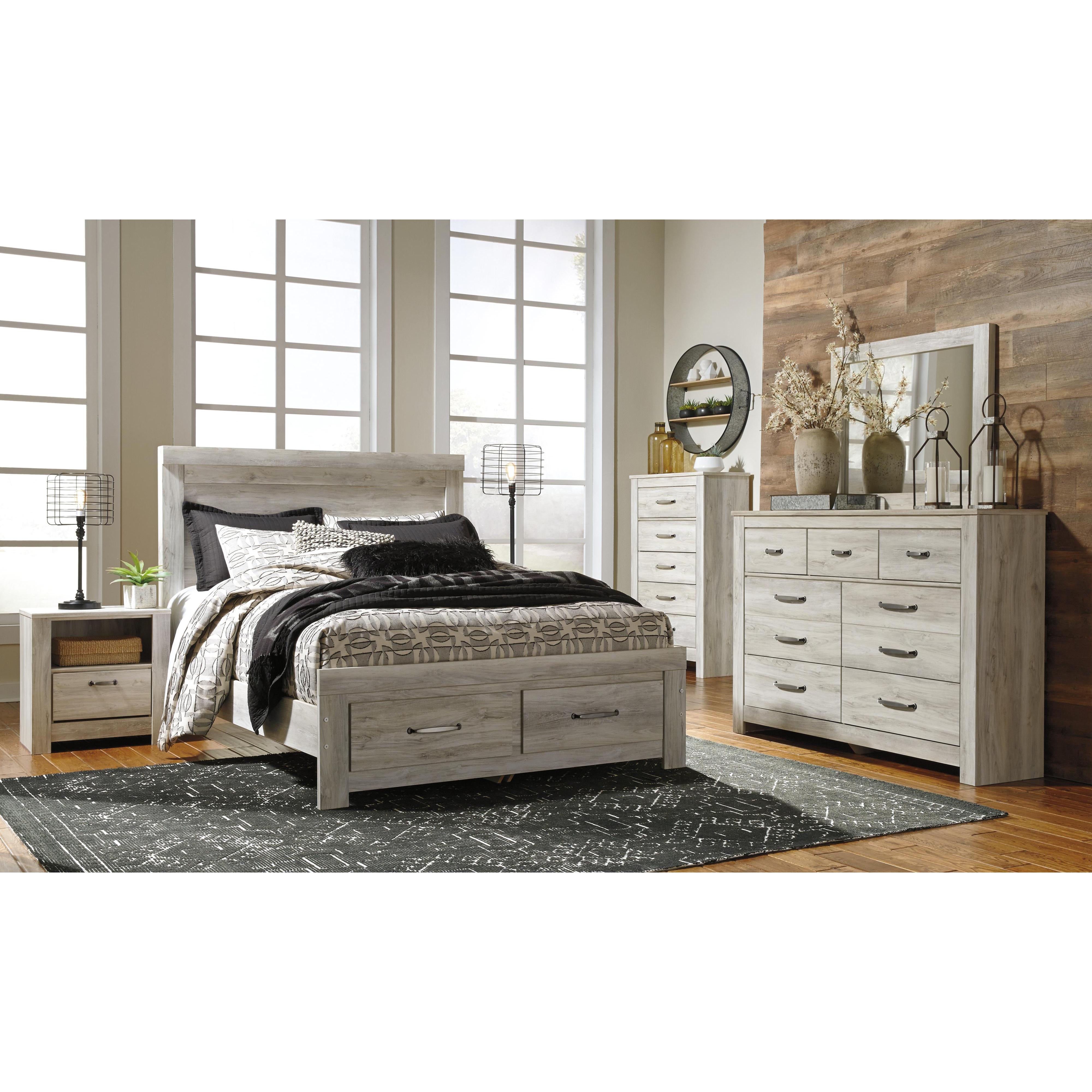 Ashley Maretto 8 Piece King Upholstered Panel Bedroom Set