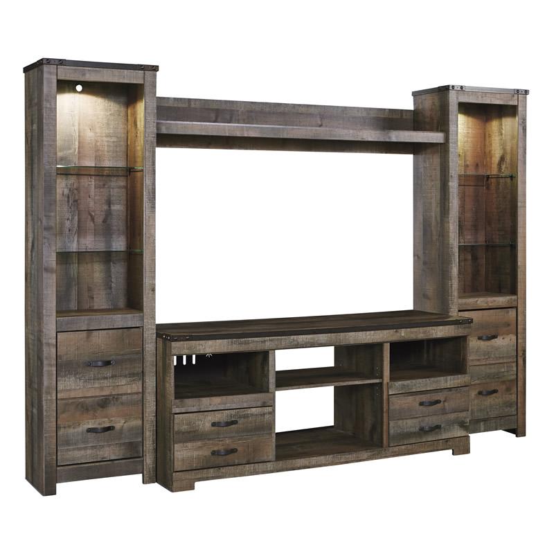 Signature Design by Ashley Trinell W446W2 4 pc Entertainment