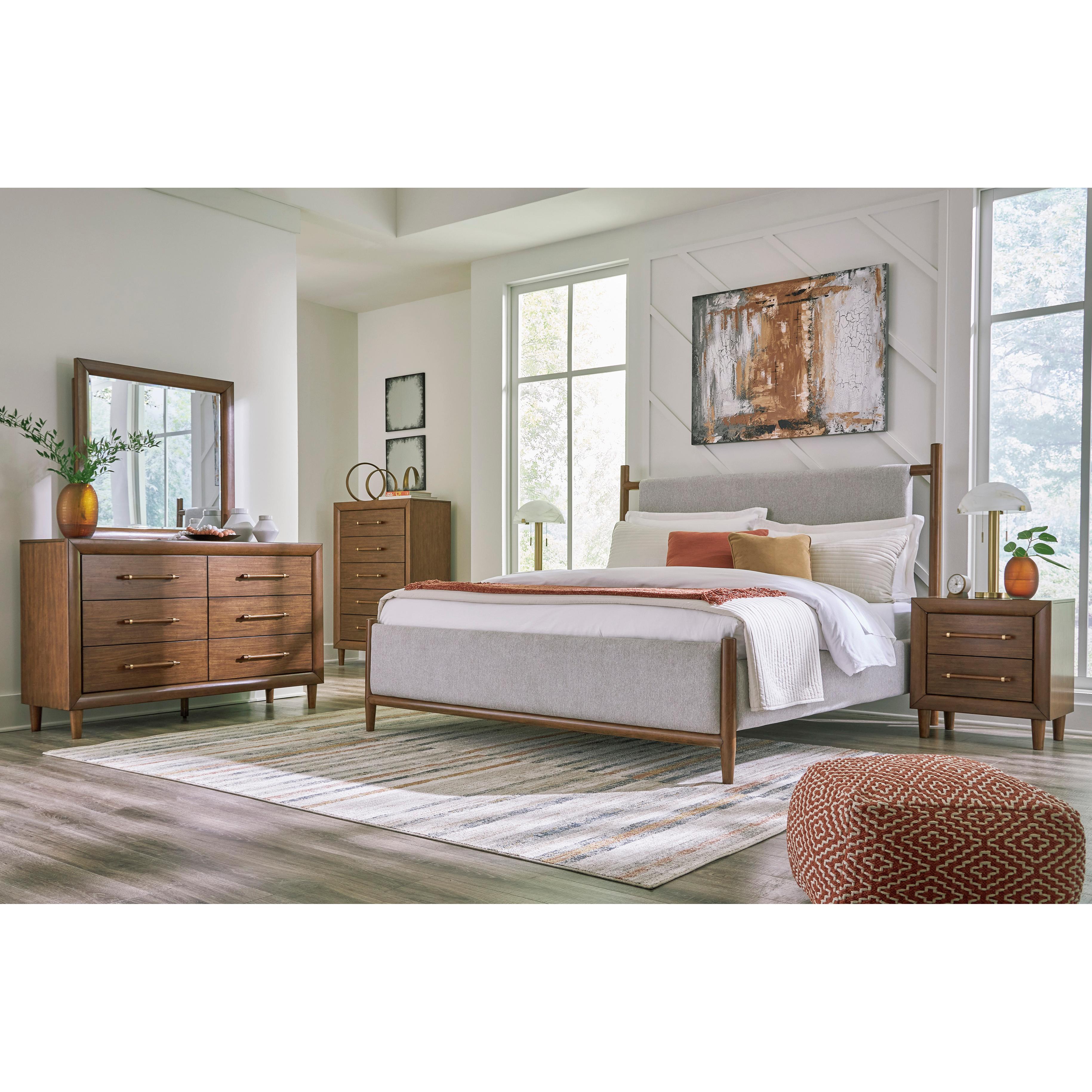 Signature Design by Ashley Lyncott B615 6 pc King Upholstered Panel Be