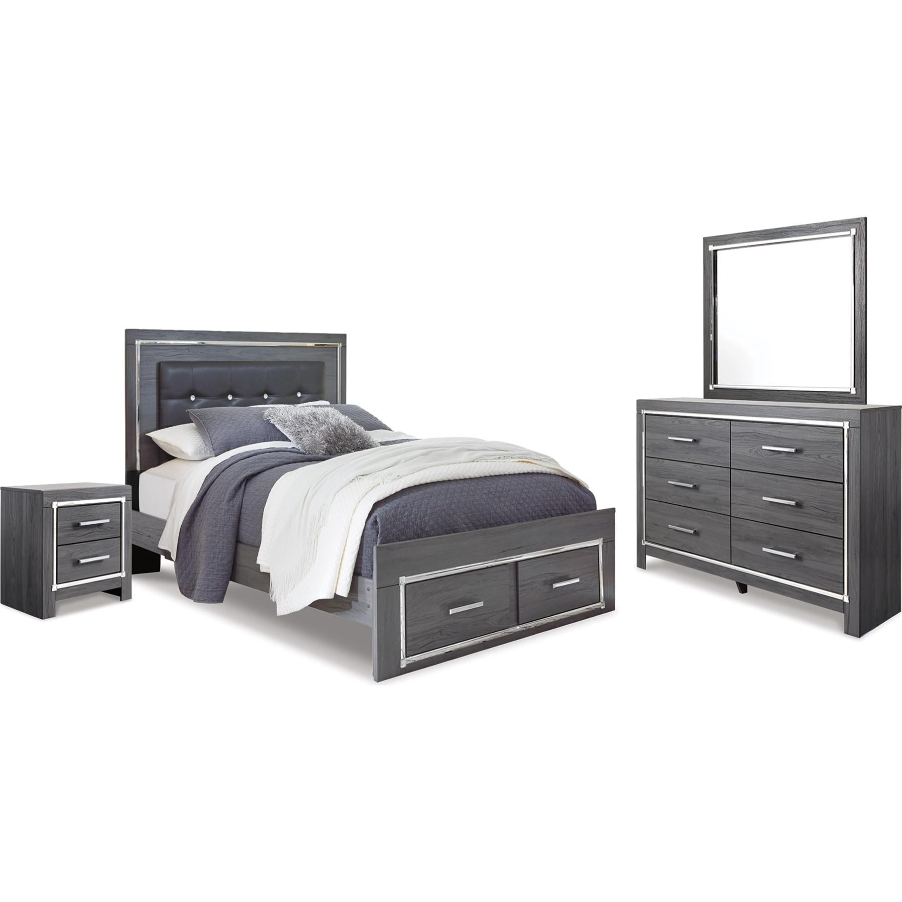 Signature Design by Ashley Lodanna B214B16 6 pc Queen Panel Bedroom Se