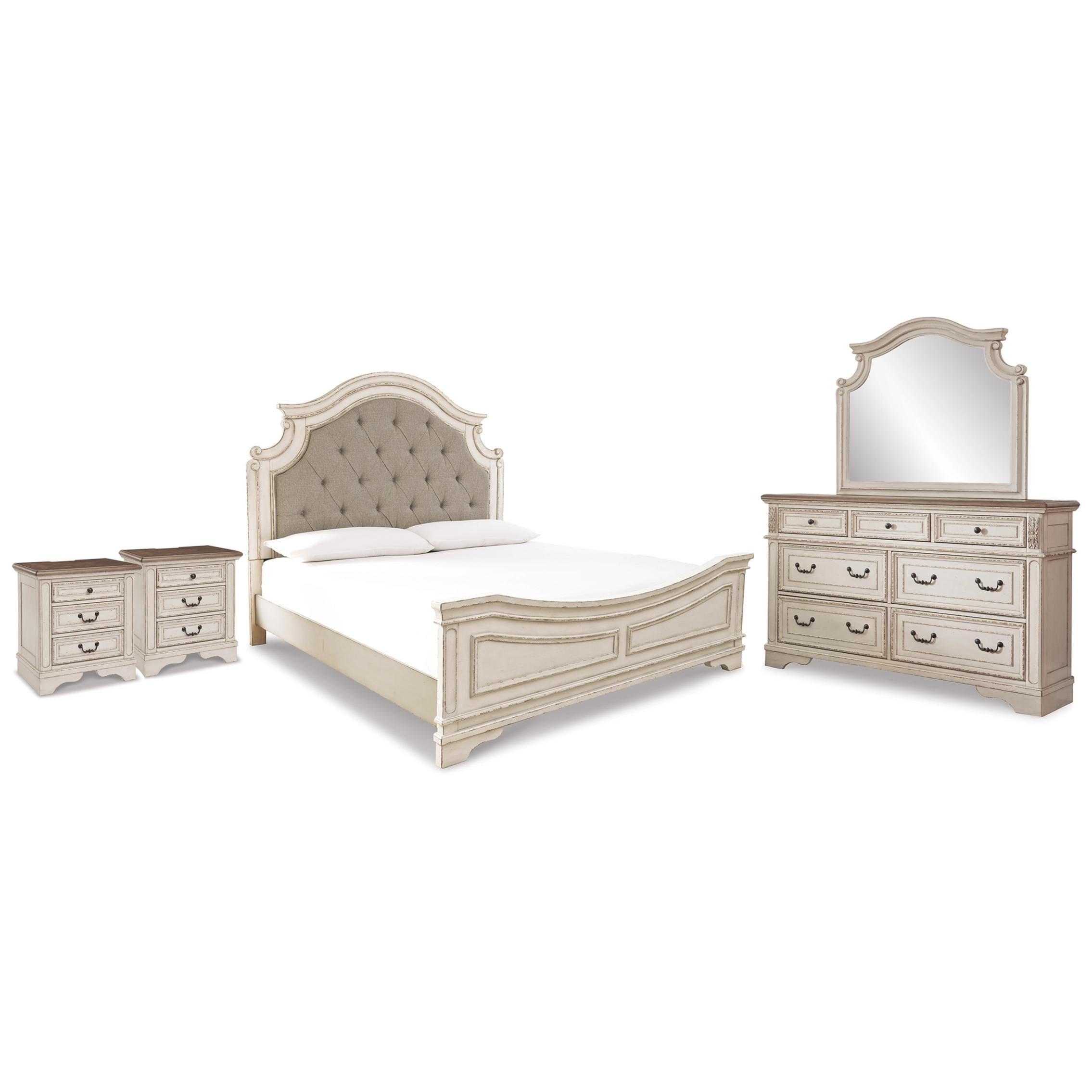Signature Design by Ashley Realyn B743B70 7 pc King Upholstered Panel
