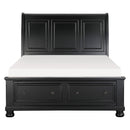 Homelegance Laurelin Queen Sleigh Bed With Storage 1714BK-1* IMAGE 1