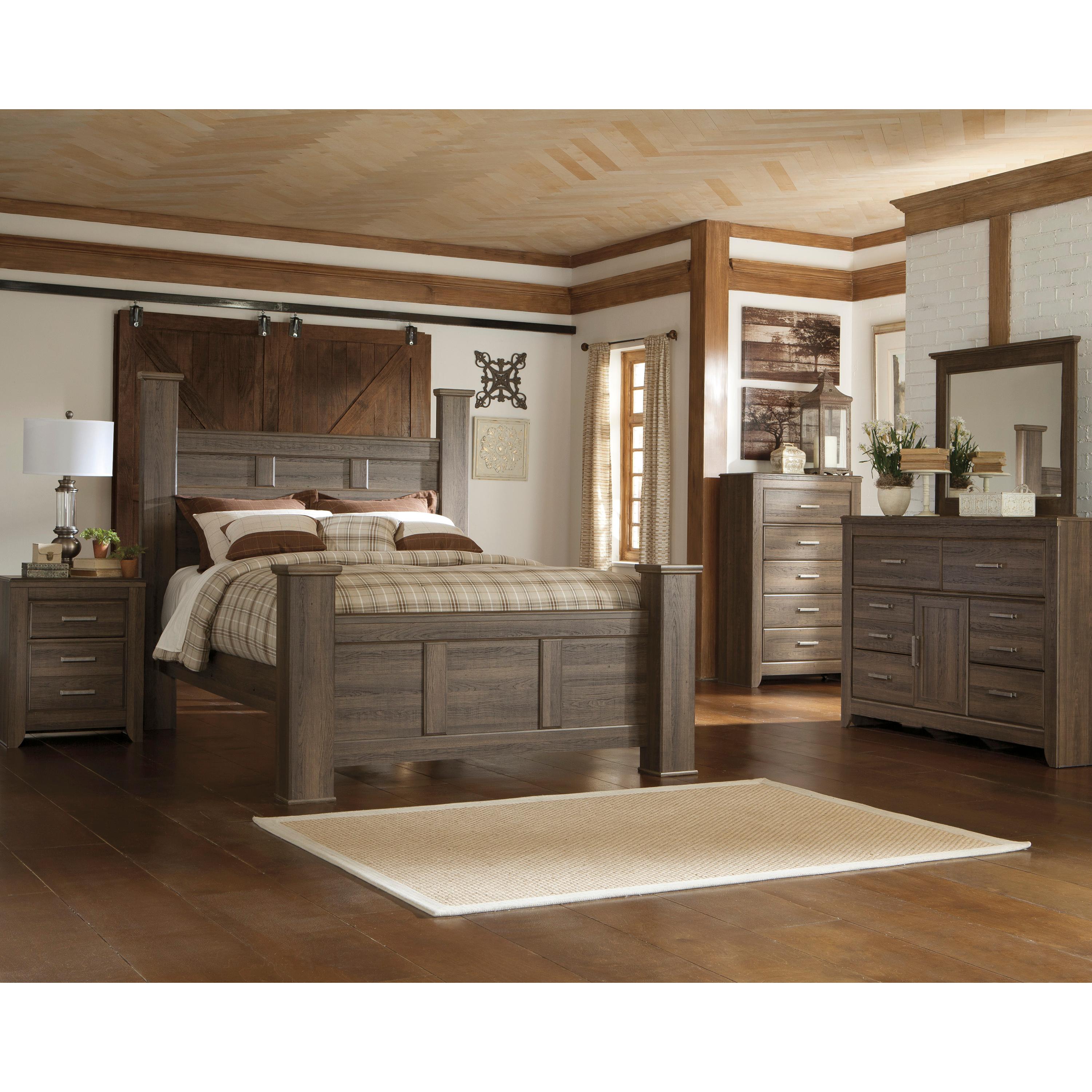 Signature Design by Ashley Juararo B251 6 pc Queen Poster Bedroom Set
