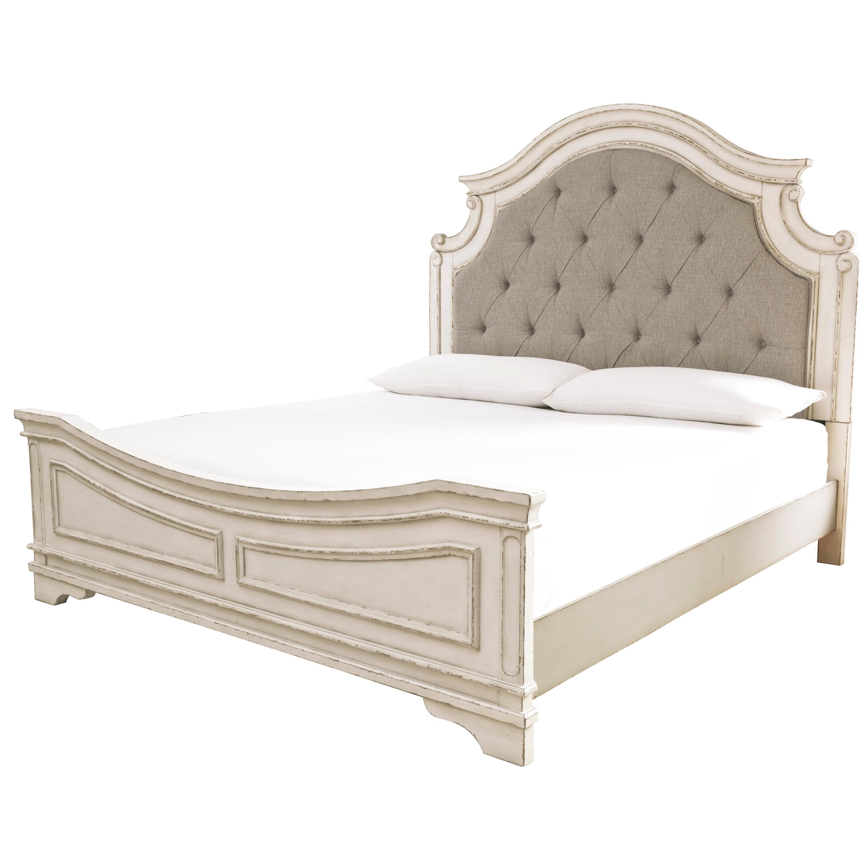 ERICさま Signature Design by Ashley Realyn King Upholstered Panel Bed