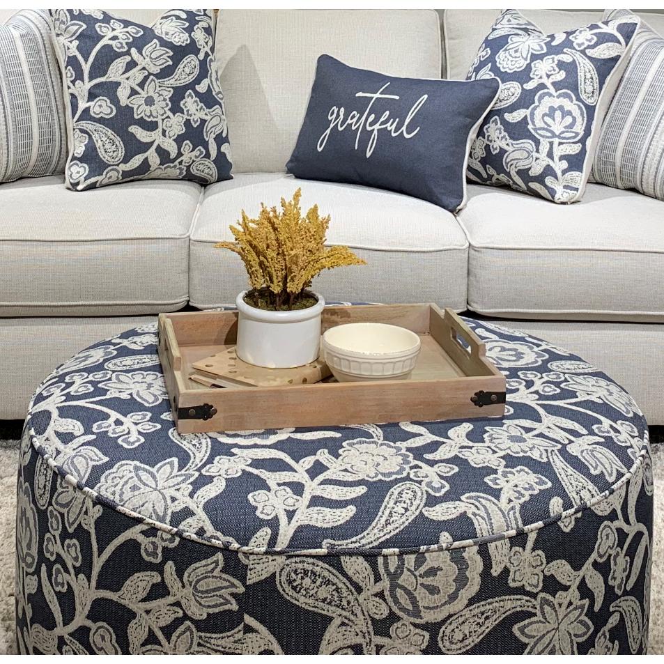 Fusion Furniture Fabric Ottoman 140 SOPHIE INDIGO