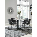 Signature Design by Ashley Round Centiar Dining Table with Marble Top and Pedestal Base D372-14 IMAGE 5