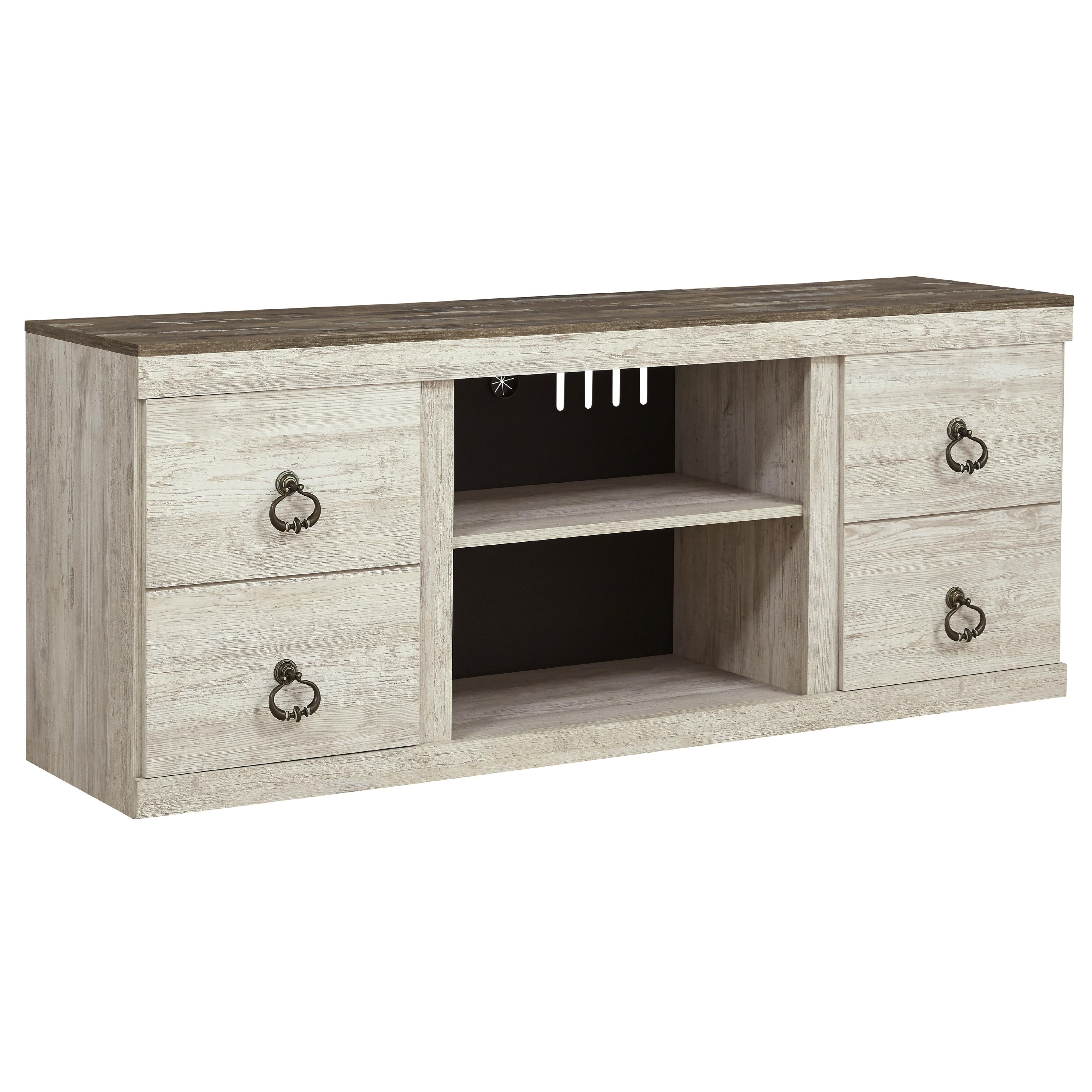 Signature Design by Ashley Willowton EW0267-268 Large TV Stand with Fi
