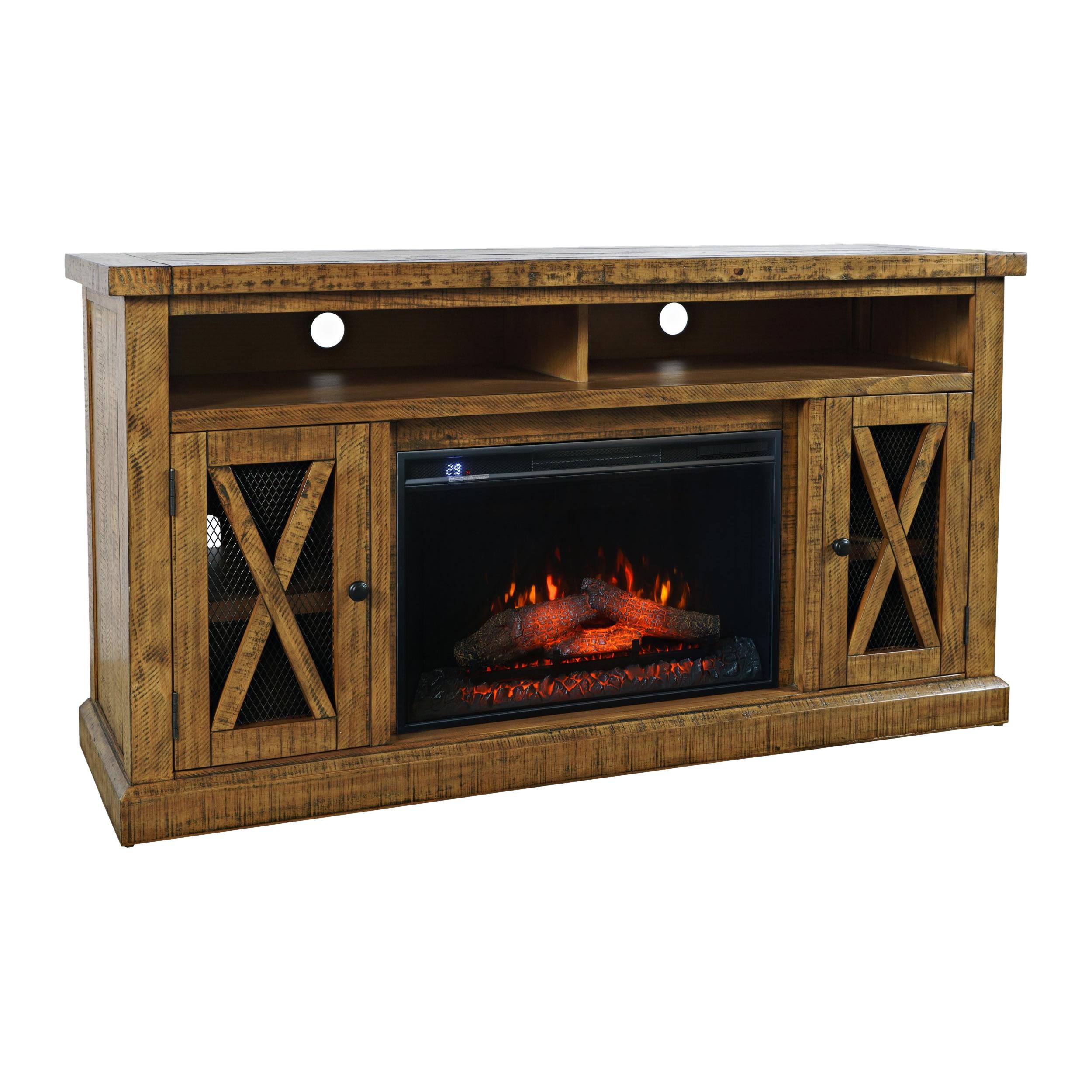 Jofran Telluride 1800-FP6032 Electric Fireplace Media Console - Gold