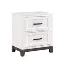 Homelegance Garretson 2-Drawer Nightstand 1450WH-4 IMAGE 2