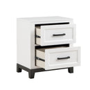 Homelegance Garretson 2-Drawer Nightstand 1450WH-4 IMAGE 3