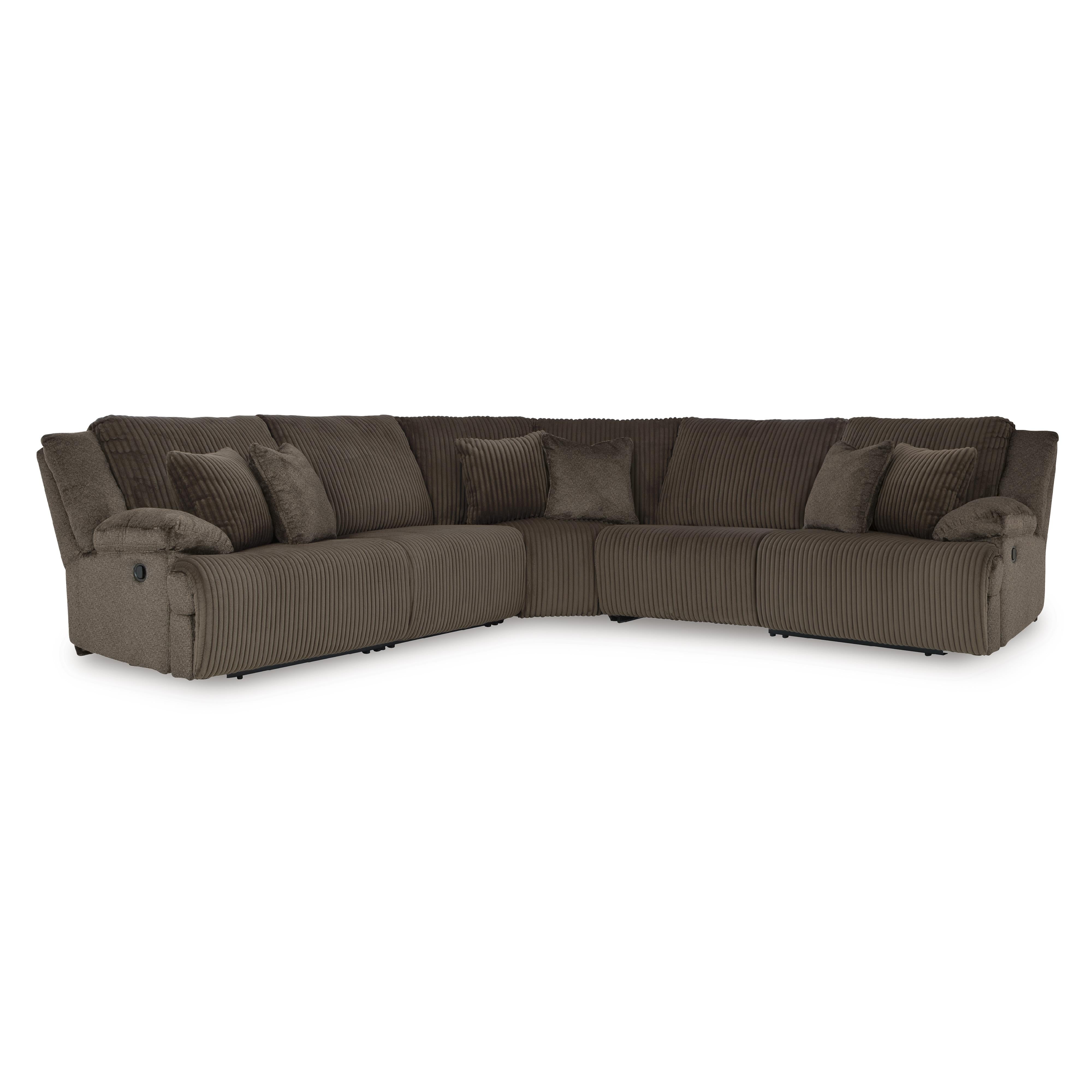Signature Design by Ashley Top Tier Reclining Fabric 5 pc Sectional 92