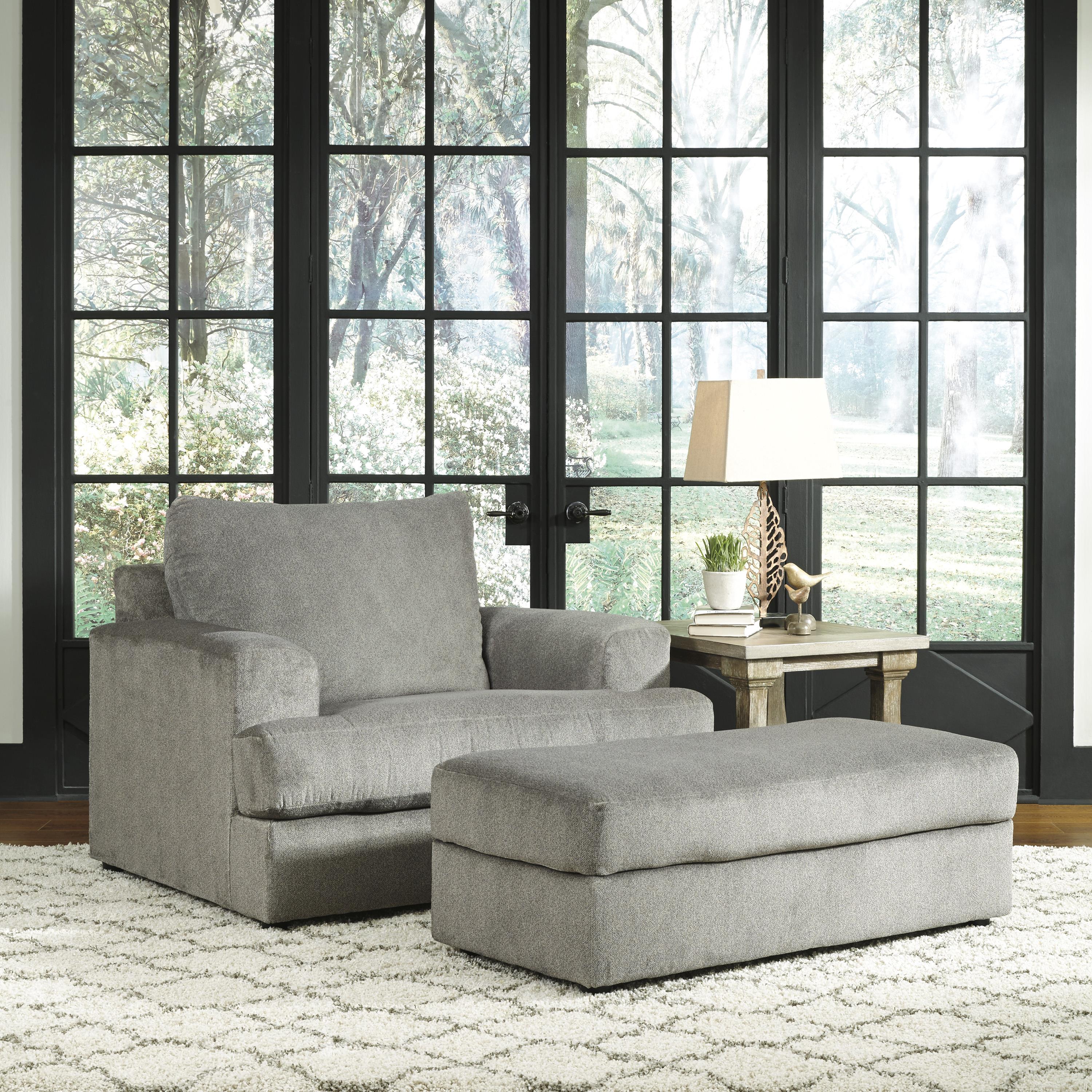 Signature Design by Ashley Soletren Stationary Fabric Chair with Ottom