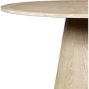 Jofran Round Auden Dining Table with Vinyl Top and Pedestal Base 2271-BONN50BWSH/2271-BONN50TWSH IMAGE 3