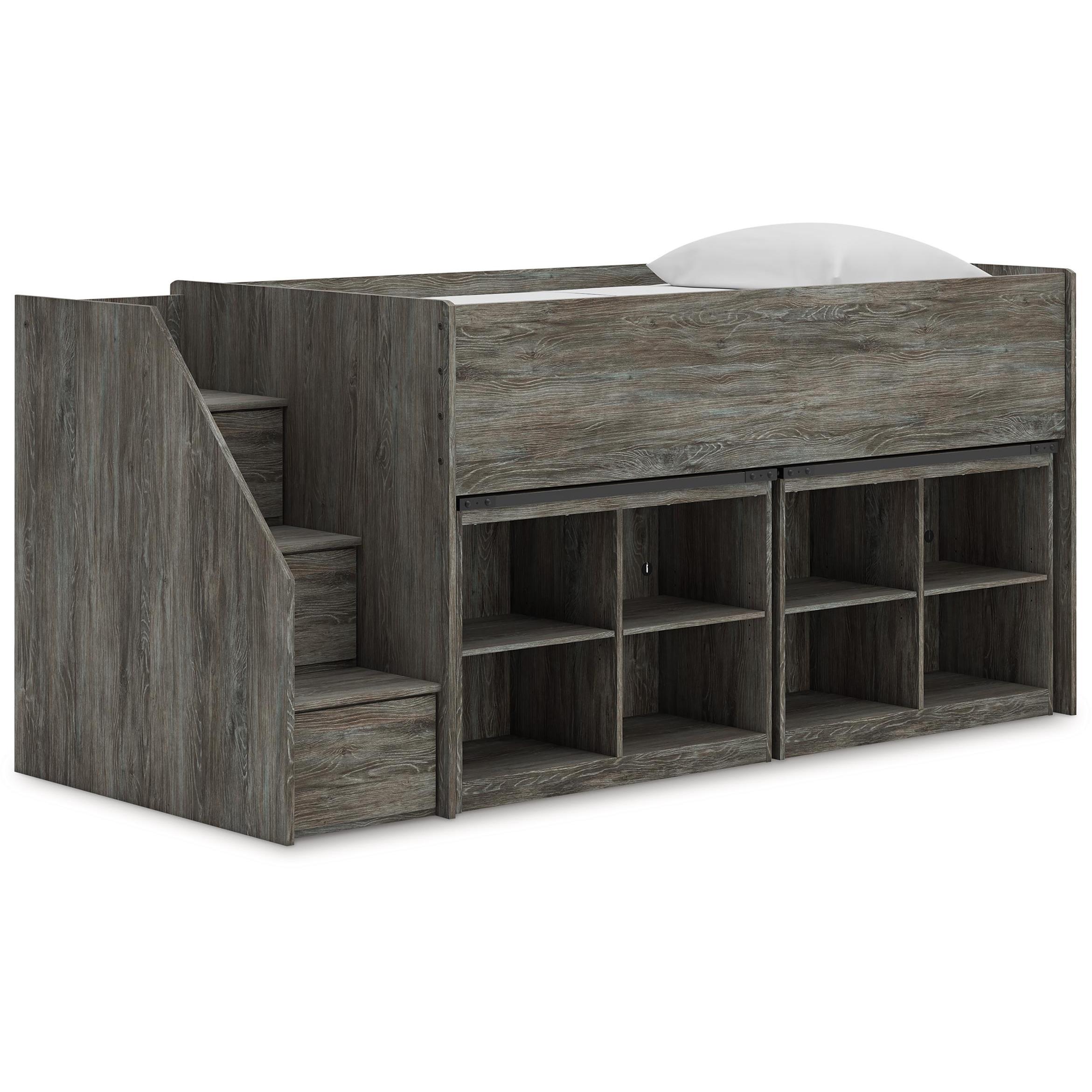 Signature Design by Ashley Frandern B4480B25 Twin Loft Bed with Bookca