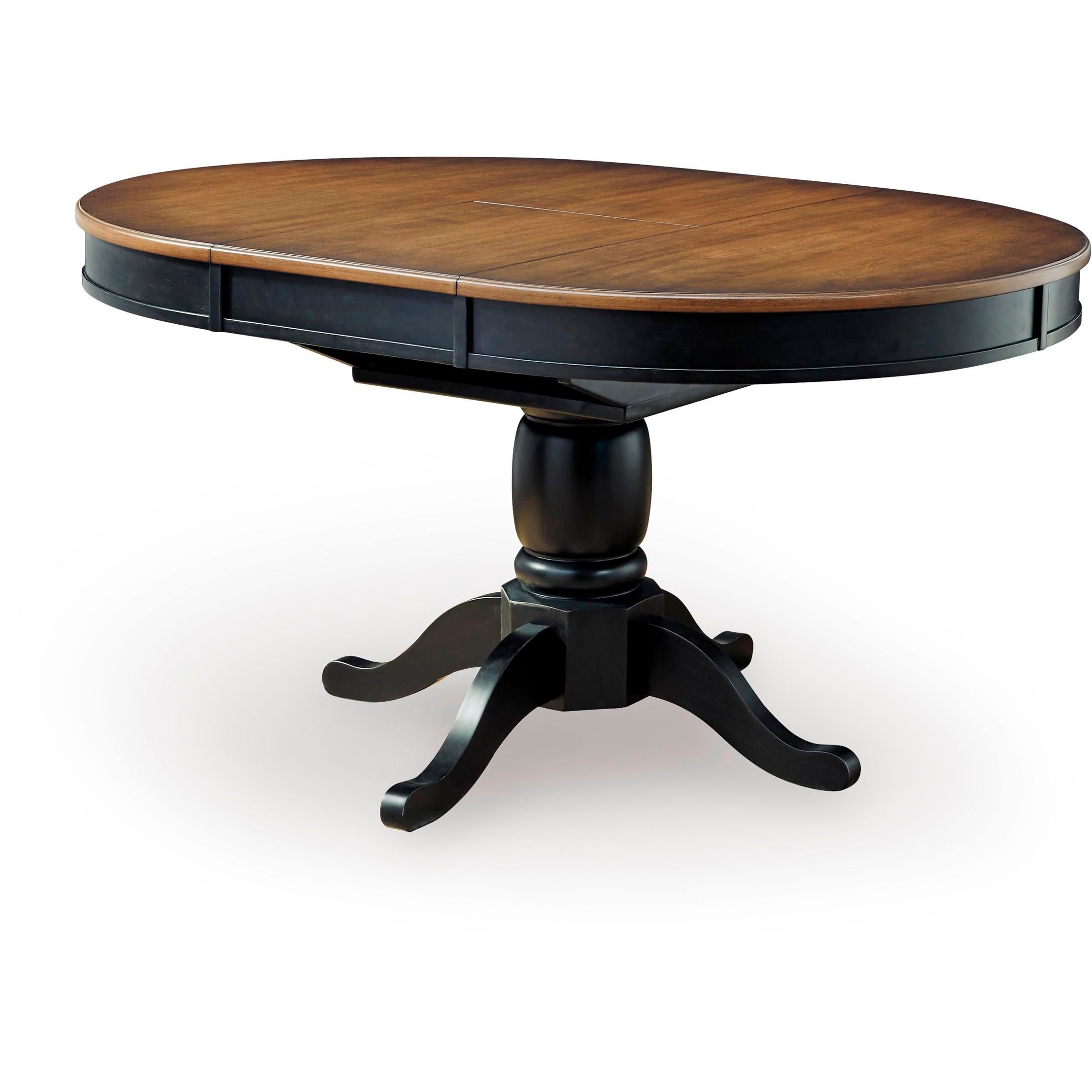 Signature Design by Ashley Oval Clorazi Dining Table with Pedestal Bas
