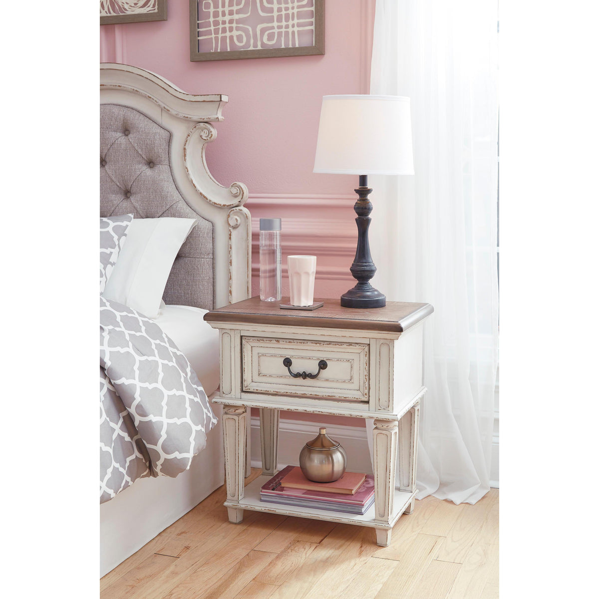 Signature Design by Ashley Realyn B743 6 pc Twin Upholstered Panel Bed