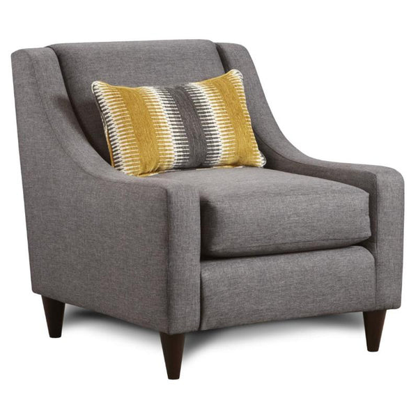 Fusion Furniture Stationary Fabric Accent Chair 592-KPMaxwell Gray IMAGE 1
