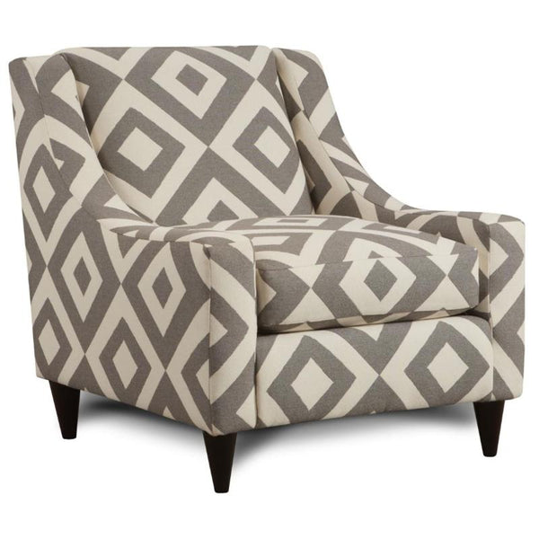 Fusion Furniture Stationary Fabric Accent Chair 592Square Charcoal IMAGE 1