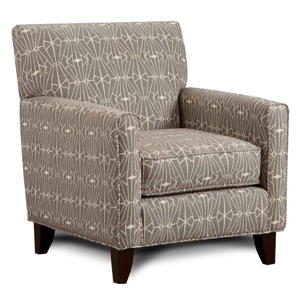 Fusion Furniture Stationary Fabric Accent Chair 702Emblem Charcoal IMAGE 1