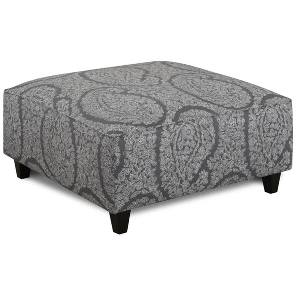 Fusion Furniture Fabric Ottoman 109ELLA PEWTER IMAGE 1