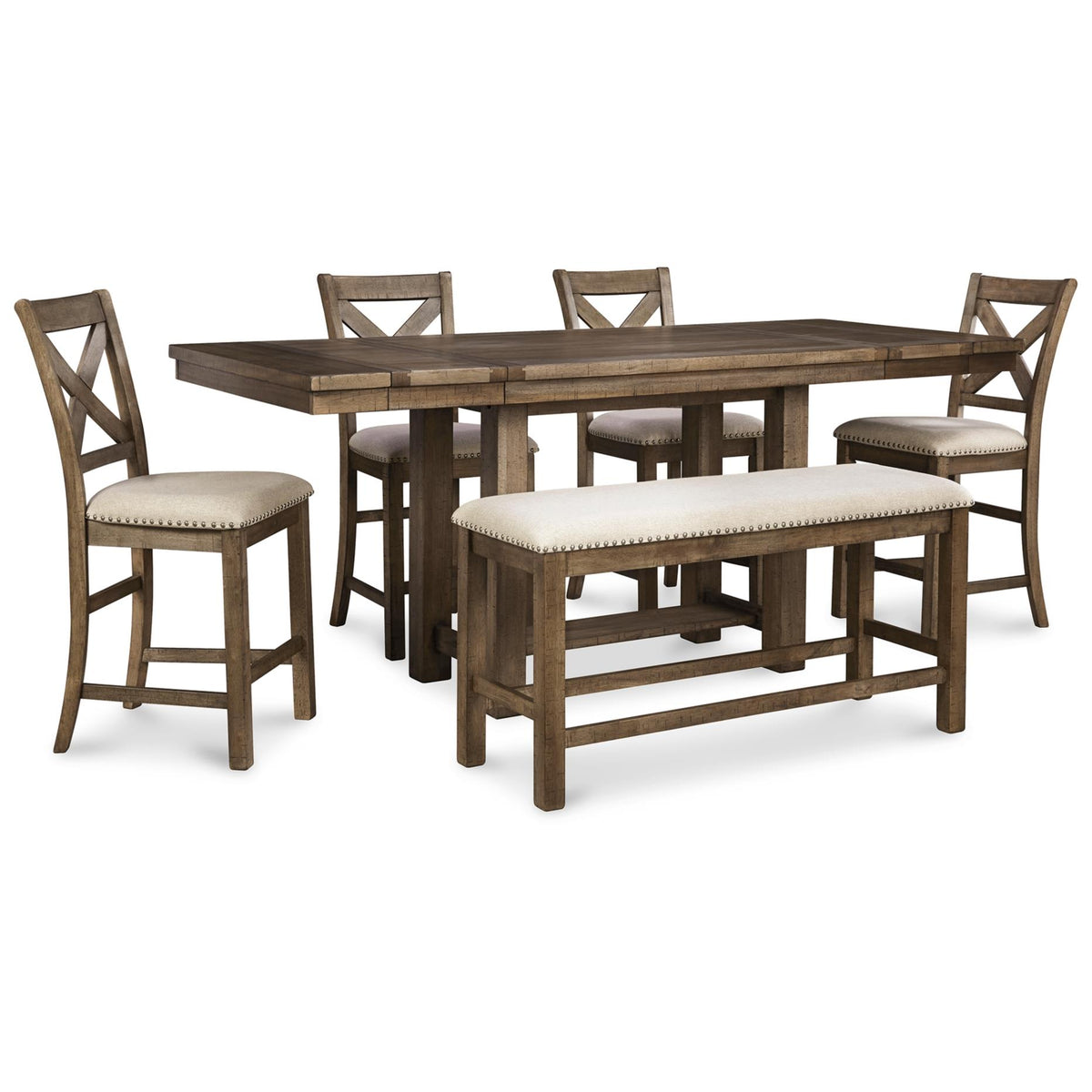 Signature Design by Ashley Moriville D631D3 6 pc Counter Height Dining