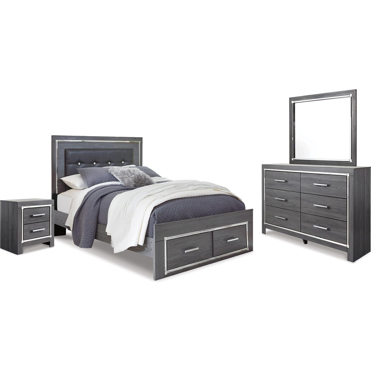 Signature Design by Ashley Lodanna B214B16 6 pc Queen Panel Bedroom Se