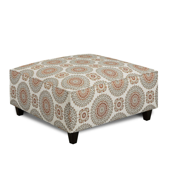 Fusion Furniture Fabric Ottoman 109BRIANNE MARMALADE IMAGE 1