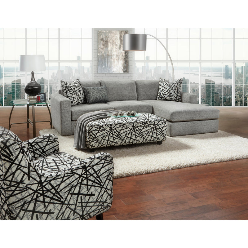 Fusion Furniture Fabric Ottoman 100GEMMA ZEBRA IMAGE 2
