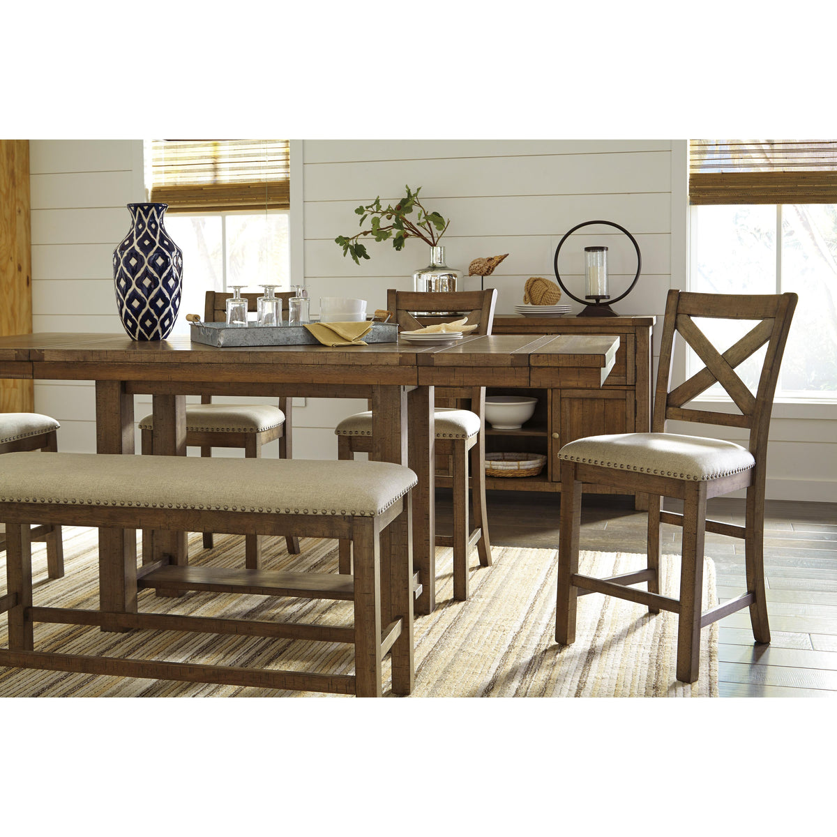 Signature Design by Ashley Moriville Counter Height Dining Table with