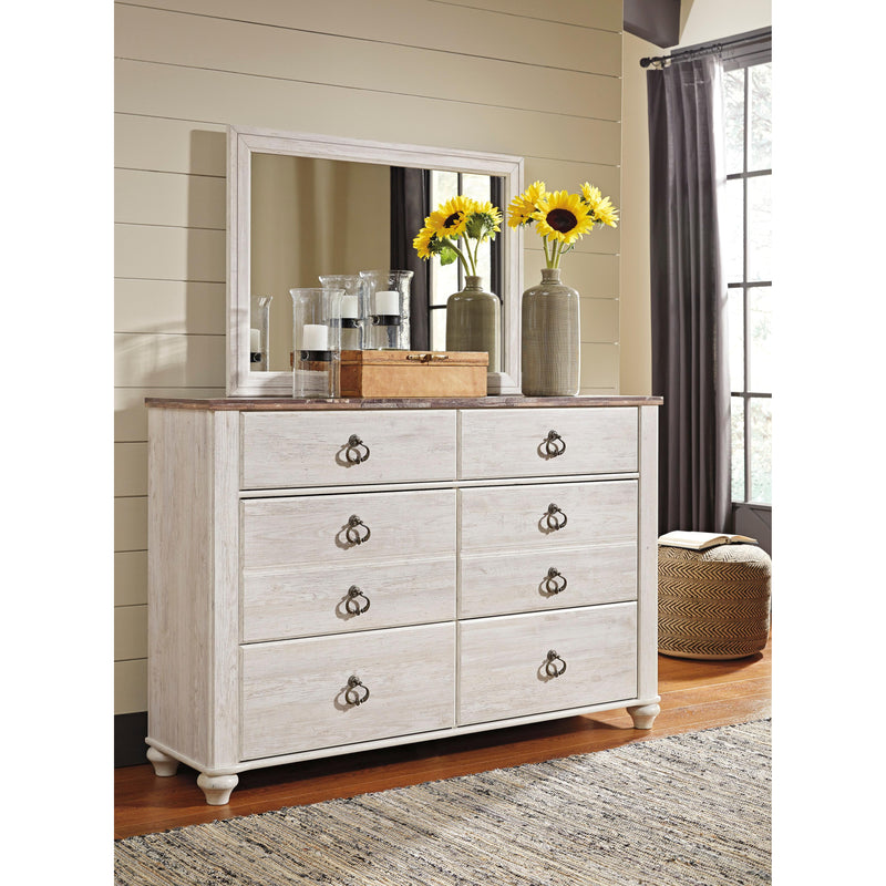 Signature Design by Ashley Willowton 6-Drawer Dresser with Mirror B267-31/B267-36 IMAGE 2