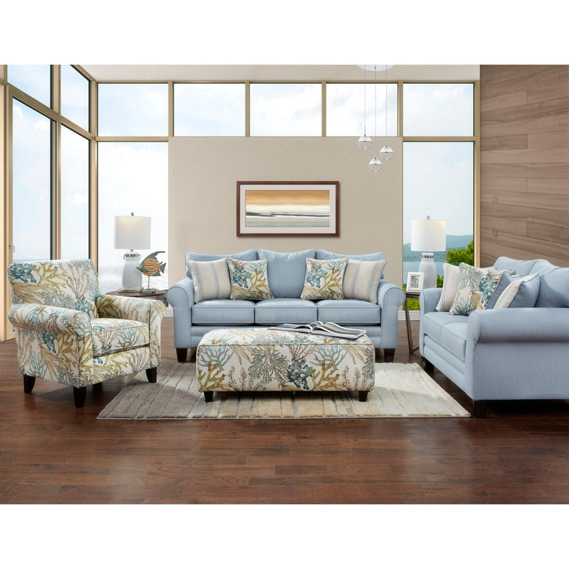 Fusion Furniture Stationary Fabric Accent Chair 502 CORAL REEF CARRIBEAN IMAGE 2