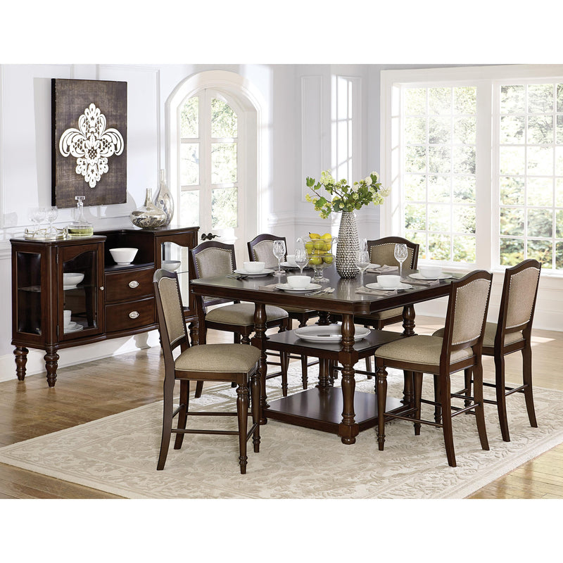 Homelegance Square Marston Counter Height Dining Table with Pedestal Base 2615DC-36 IMAGE 2