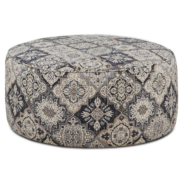 Fusion Furniture Fabric Ottoman 140SAMBUCA COBALT IMAGE 1