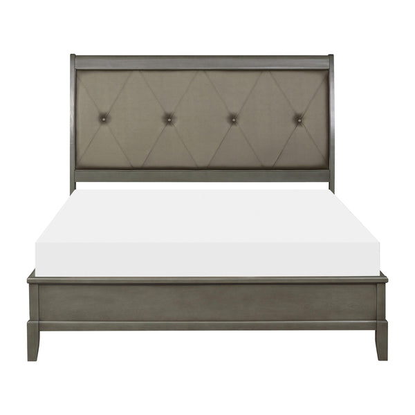 Homelegance Cotterill Queen Upholstered Bed 1730GY-1* IMAGE 1