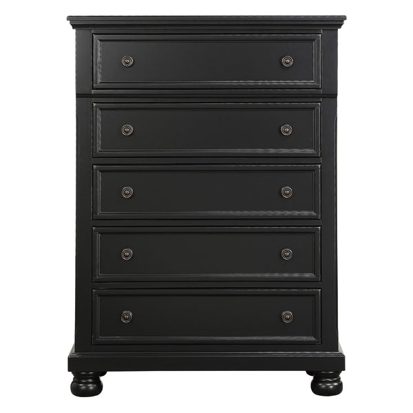 5 dresser drawer black Black 5 Drawer Chest Z-195-05 Kith Furniture 195-05