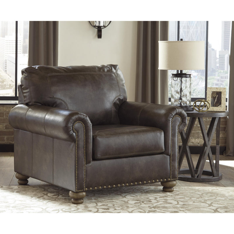  Signature Design by Ashley Nicorvo Stationary Leather Look Chair 8050520 IMAGE 2