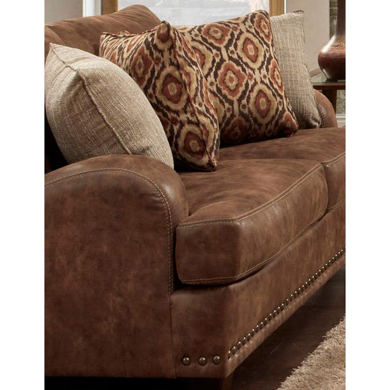 Franklin Indira Stationary Faux Leather Loveseat 848-20 8337-15 IMAGE 2