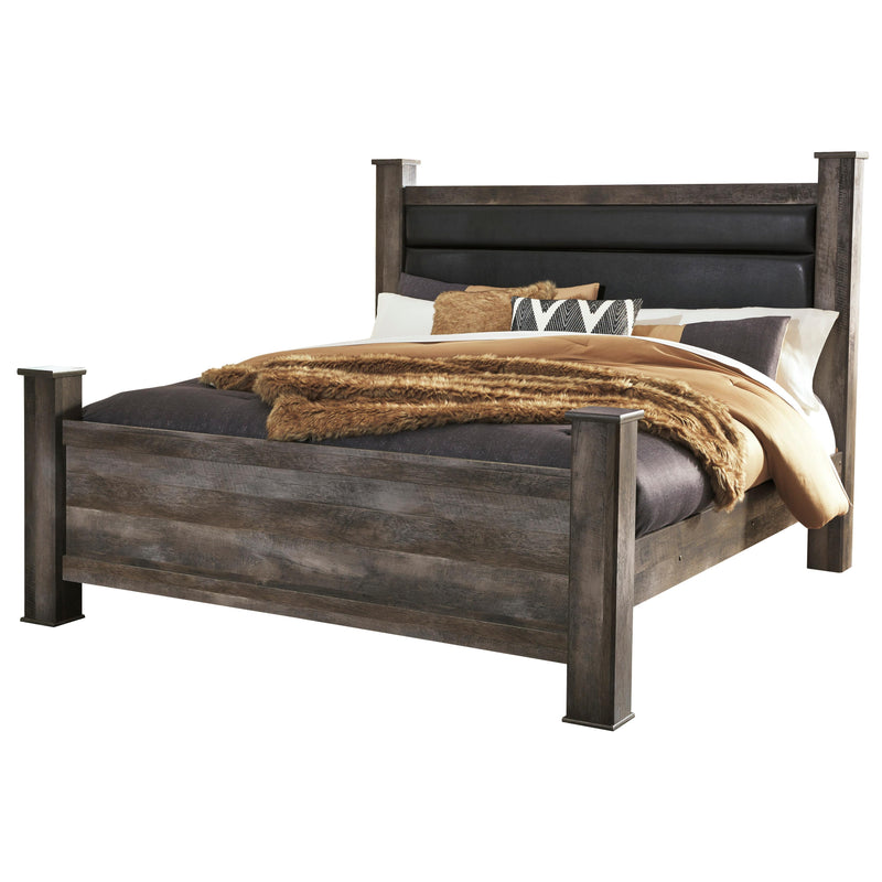 Signature Design by Ashley Wynnlow King Upholstered Poster Bed B440-68/B440-66/B440-62/B440-99 IMAGE 1