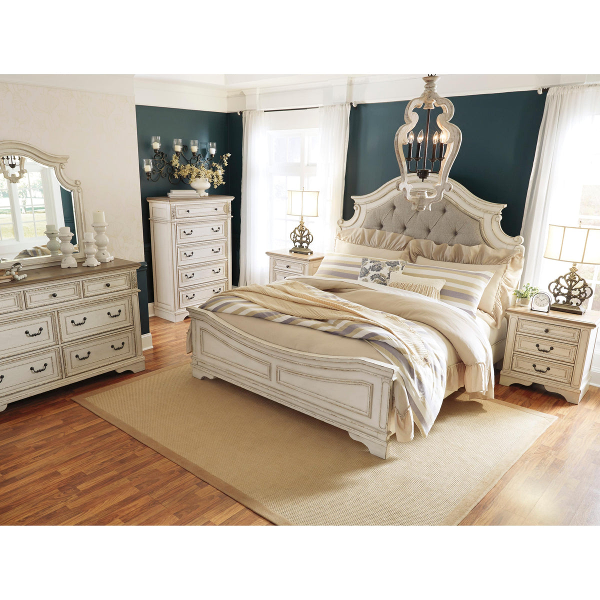 Signature Design by Ashley Realyn Queen Upholstered Panel Bed B743-57/