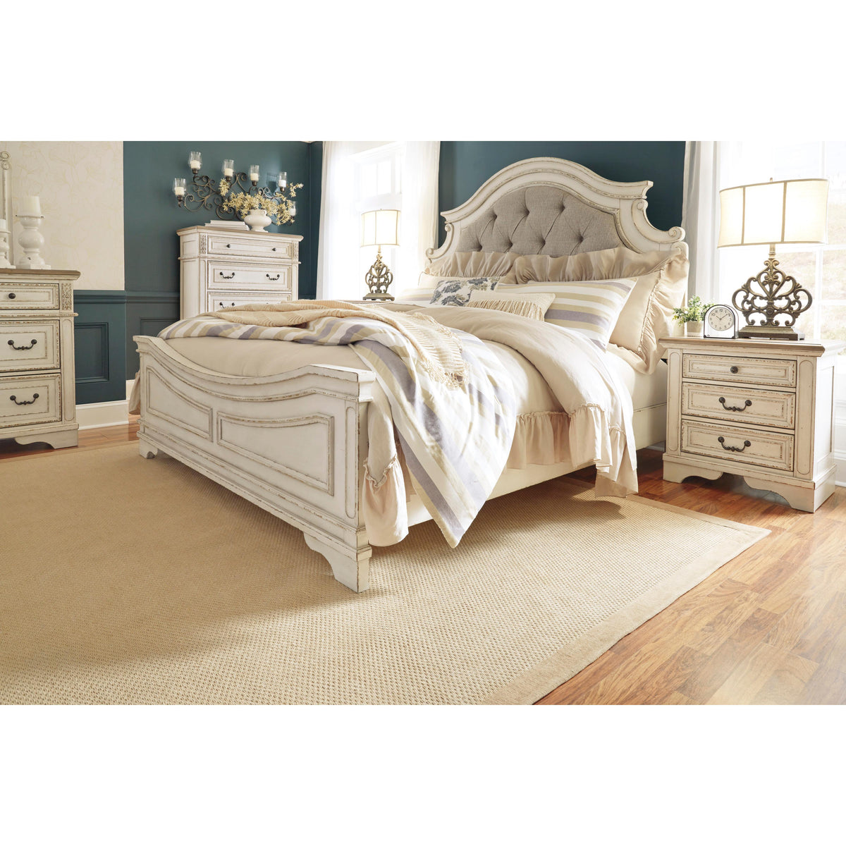 Signature Design by Ashley Realyn Queen Upholstered Panel Bed B743-57/