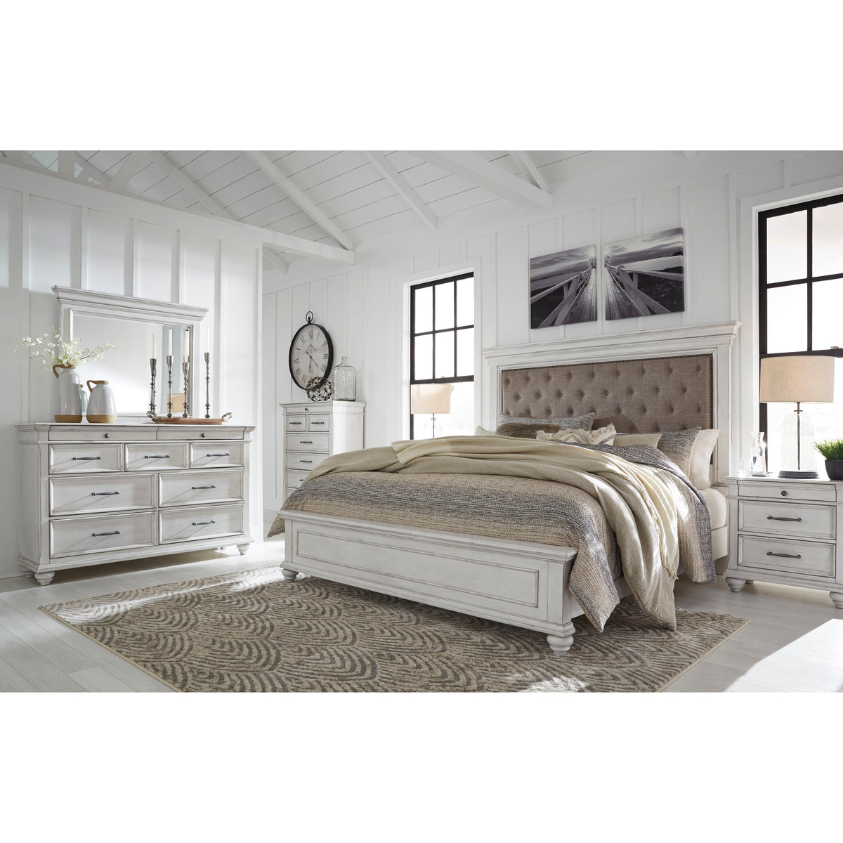 keivan Benchcraft Kanwyn California King Panel Bed B777-158/B777-56