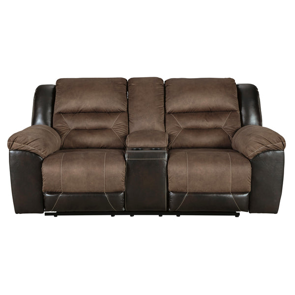 Signature Design by Ashley Earhart Reclining Fabric and Leather Look Loveseat 2910194 IMAGE 1