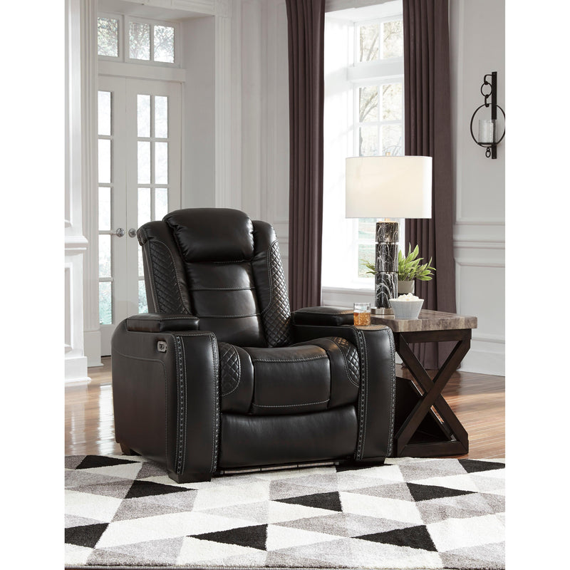 Signature Design by Ashley Party Time Power Leather Look Recliner 3700313 IMAGE 4