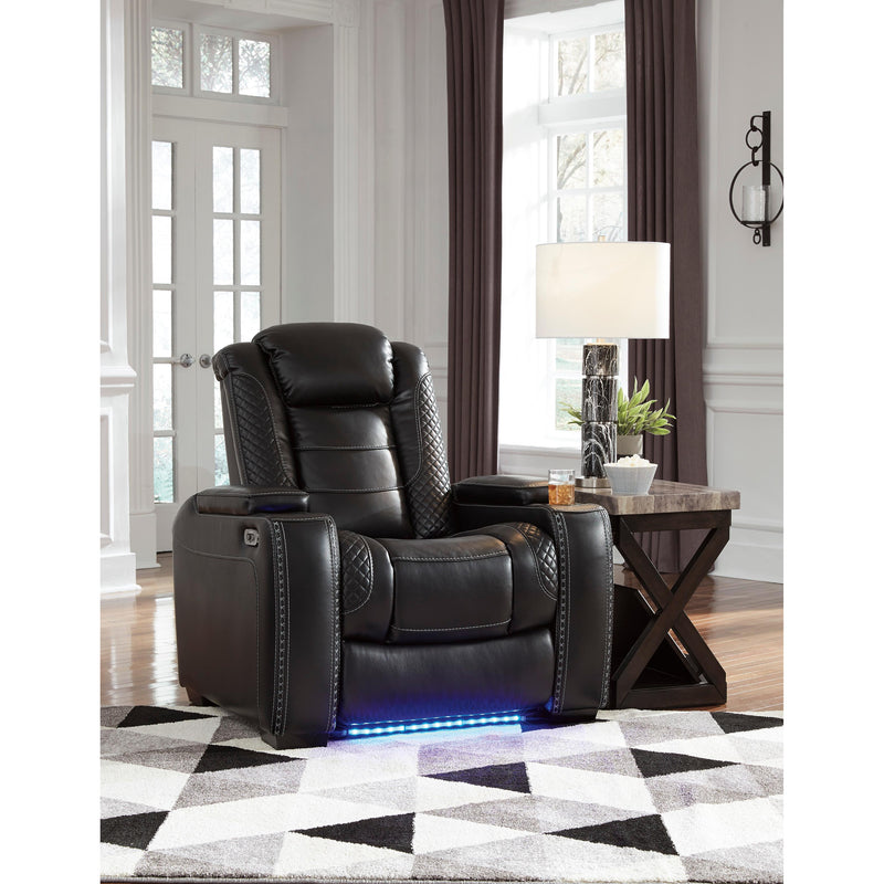 Signature Design by Ashley Party Time Power Leather Look Recliner 3700313 IMAGE 5
