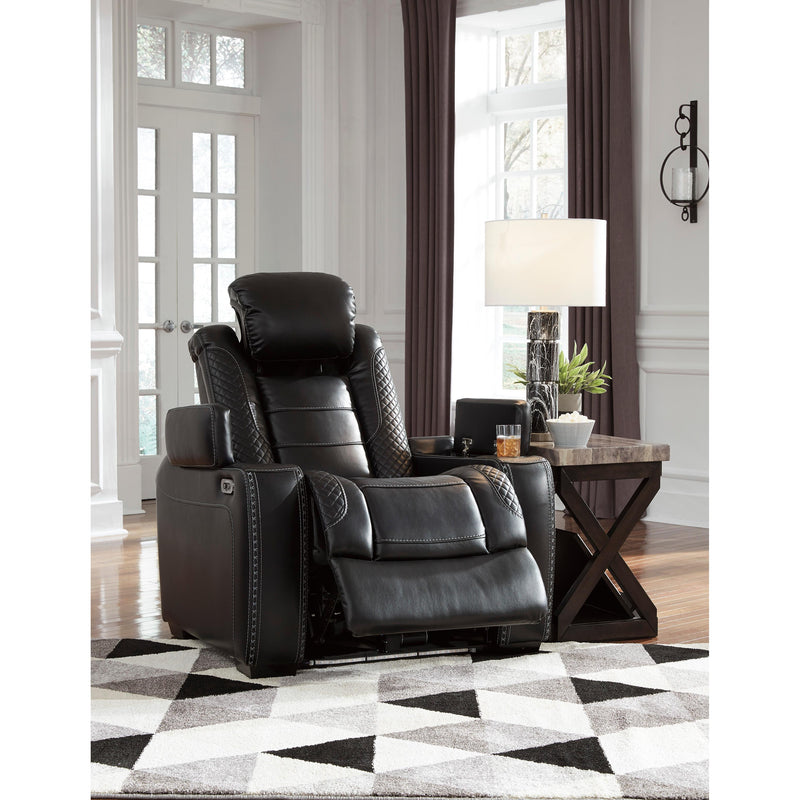 Signature Design by Ashley Party Time Power Leather Look Recliner 3700313 IMAGE 6