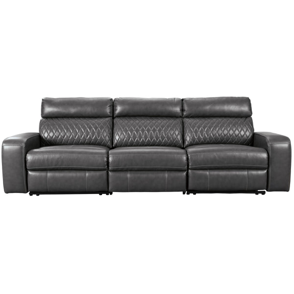 Signature Design by Ashley Samperstone Power Reclining Leather Look 3 pc Sectional 5520358/5520346/5520362 IMAGE 1