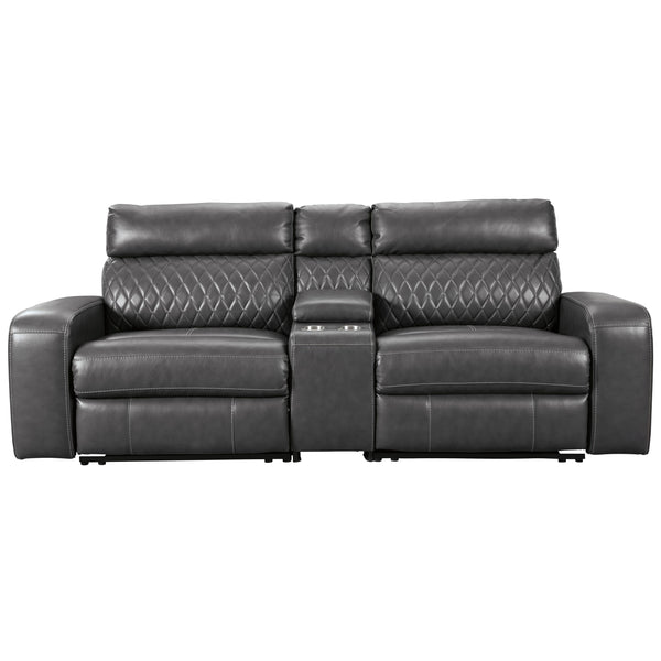Signature Design by Ashley Samperstone Power Reclining Leather Look 3 pc Sectional 5520358/5520357/5520362 IMAGE 1